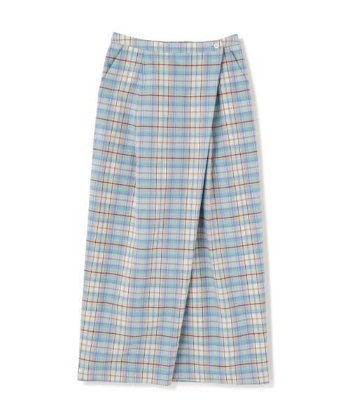 human woman / ヒューマンウーマン スカート | ◆ラップライクチェックスカート | 詳細1