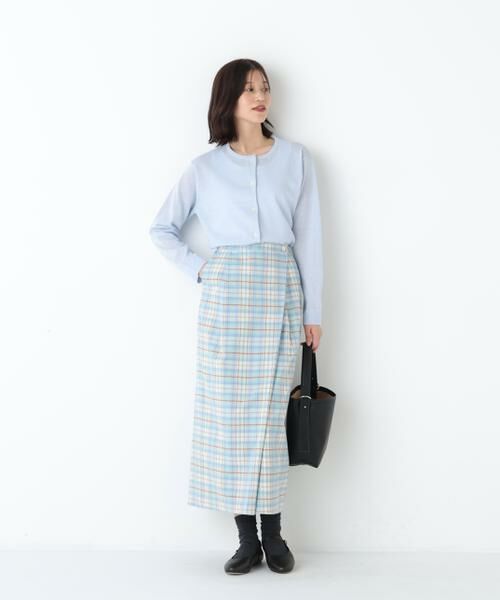 human woman / ヒューマンウーマン スカート | ◆ラップライクチェックスカート | 詳細3