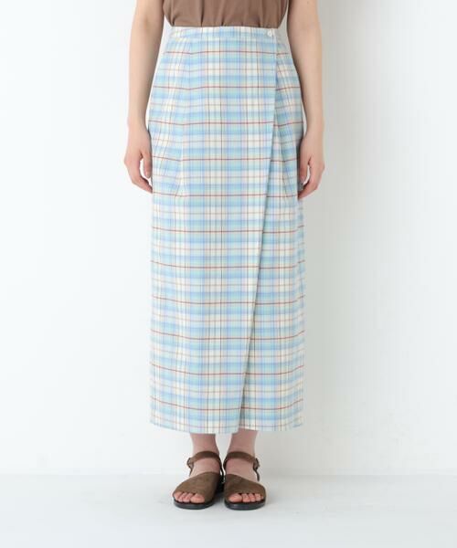 human woman / ヒューマンウーマン スカート | ◆ラップライクチェックスカート | 詳細4