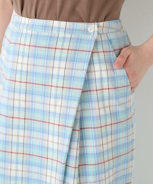 human woman / ヒューマンウーマン スカート | ◆ラップライクチェックスカート | 詳細8