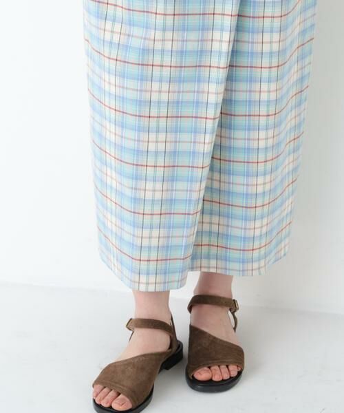 human woman / ヒューマンウーマン スカート | ◆ラップライクチェックスカート | 詳細9