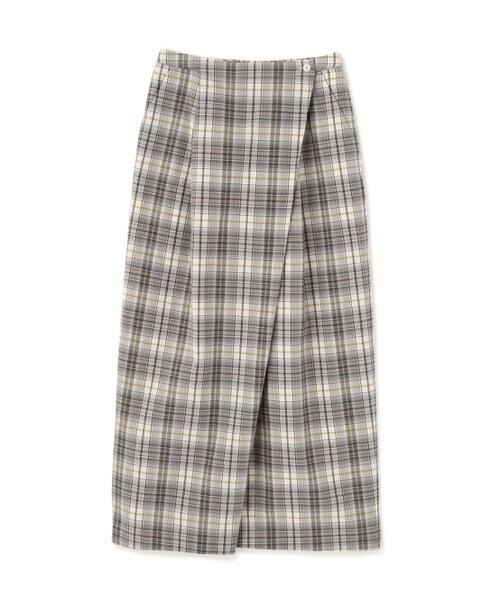 human woman / ヒューマンウーマン スカート | ◆ラップライクチェックスカート | 詳細12