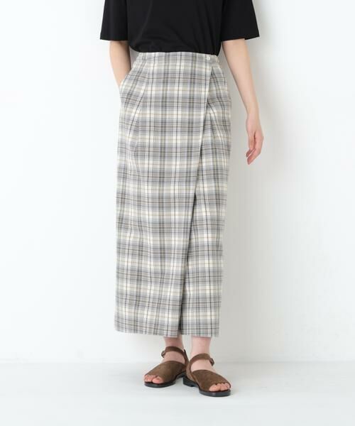 human woman / ヒューマンウーマン スカート | ◆ラップライクチェックスカート | 詳細13