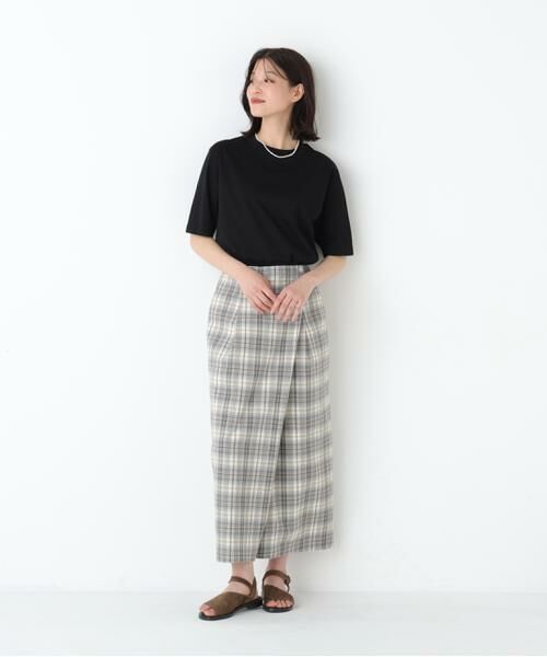human woman / ヒューマンウーマン スカート | ◆ラップライクチェックスカート | 詳細14