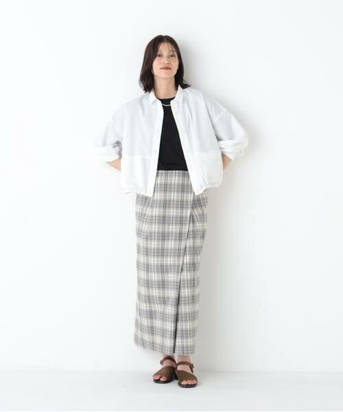 human woman / ヒューマンウーマン スカート | ◆ラップライクチェックスカート | 詳細15