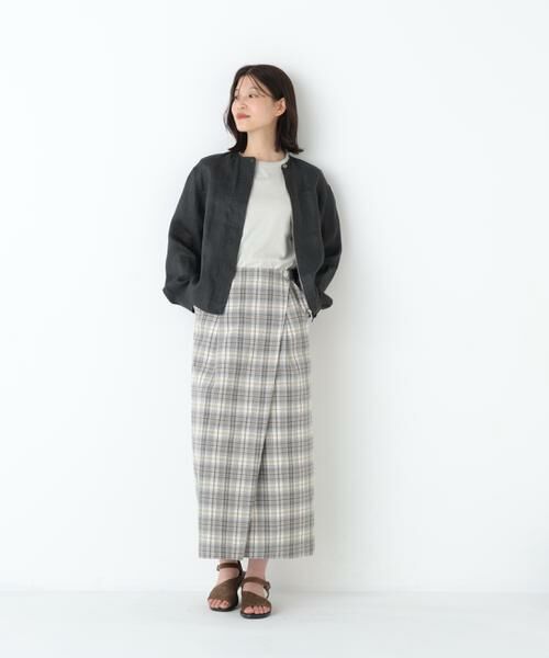 human woman / ヒューマンウーマン スカート | ◆ラップライクチェックスカート | 詳細17