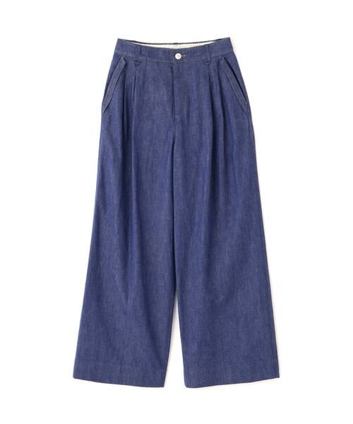 human woman / ヒューマンウーマン パンツ | ◆綿麻ライトオンスデニムワイドパンツ | 詳細1