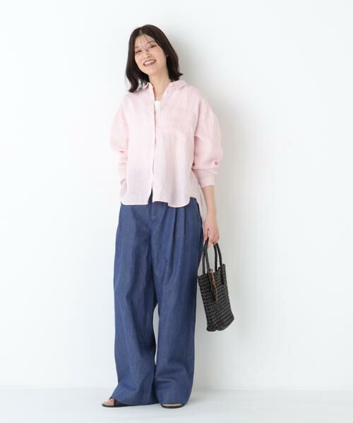 human woman / ヒューマンウーマン パンツ | ◆綿麻ライトオンスデニムワイドパンツ | 詳細5