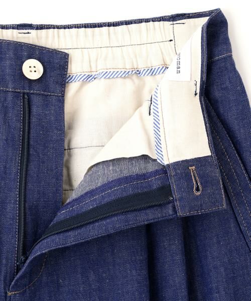 human woman / ヒューマンウーマン パンツ | ◆綿麻ライトオンスデニムワイドパンツ | 詳細7