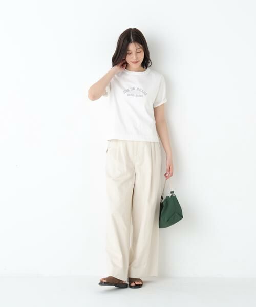 human woman / ヒューマンウーマン パンツ | ◆綿麻ライトオンスデニムワイドパンツ | 詳細10