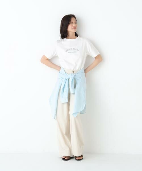 human woman / ヒューマンウーマン パンツ | ◆綿麻ライトオンスデニムワイドパンツ | 詳細12