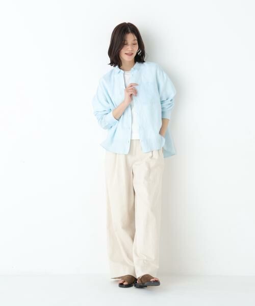 human woman / ヒューマンウーマン パンツ | ◆綿麻ライトオンスデニムワイドパンツ | 詳細13