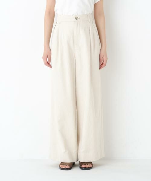 human woman / ヒューマンウーマン パンツ | ◆綿麻ライトオンスデニムワイドパンツ | 詳細14