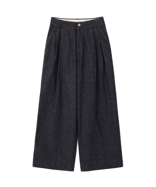 human woman / ヒューマンウーマン パンツ | ◆綿麻ライトオンスデニムワイドパンツ | 詳細17