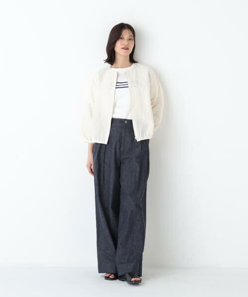 human woman / ヒューマンウーマン パンツ | ◆綿麻ライトオンスデニムワイドパンツ | 詳細18