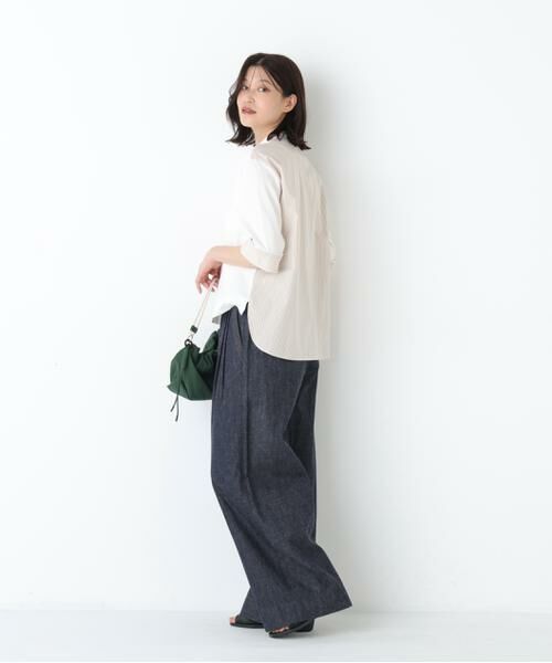 human woman / ヒューマンウーマン パンツ | ◆綿麻ライトオンスデニムワイドパンツ | 詳細19