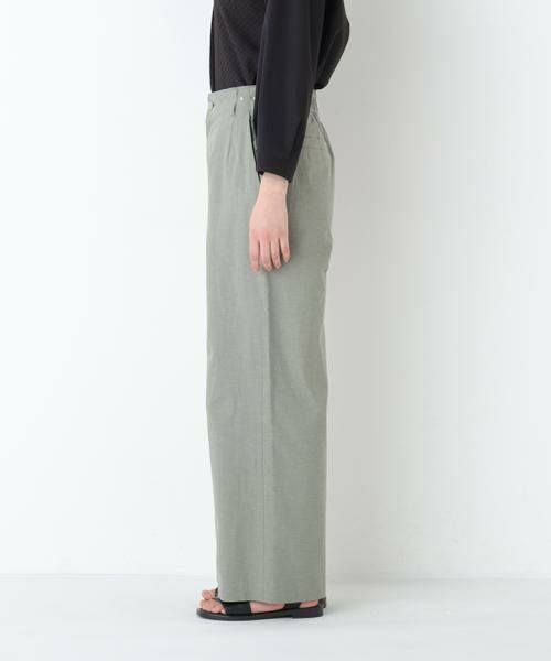 human woman / ヒューマンウーマン パンツ | ◆綿麻シャンブレーセミワイドパンツ | 詳細6