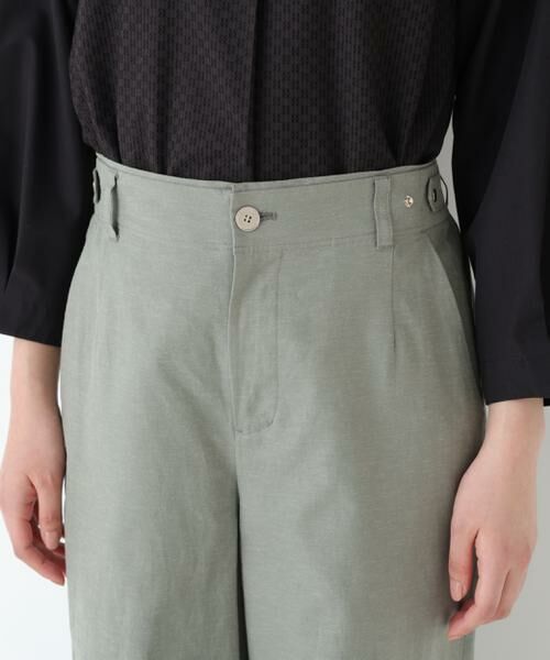 human woman / ヒューマンウーマン パンツ | ◆綿麻シャンブレーセミワイドパンツ | 詳細8