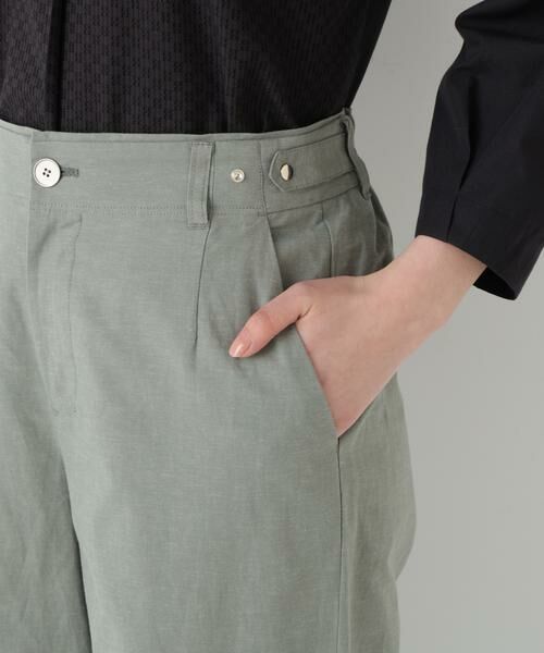 human woman / ヒューマンウーマン パンツ | ◆綿麻シャンブレーセミワイドパンツ | 詳細9