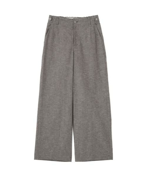 human woman / ヒューマンウーマン パンツ | ◆綿麻シャンブレーセミワイドパンツ | 詳細12