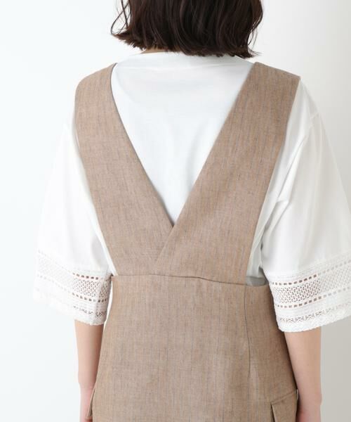 human woman / ヒューマンウーマン ワンピース | ◆ドライタッチリネン混ジャンスカ | 詳細10