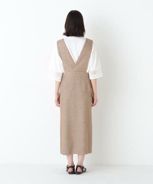 human woman / ヒューマンウーマン ワンピース | ◆ドライタッチリネン混ジャンスカ | 詳細6