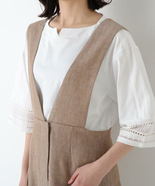 human woman / ヒューマンウーマン ワンピース | ◆ドライタッチリネン混ジャンスカ | 詳細7