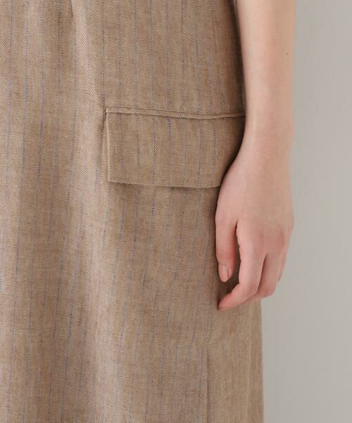 human woman / ヒューマンウーマン ワンピース | ◆ドライタッチリネン混ジャンスカ | 詳細8