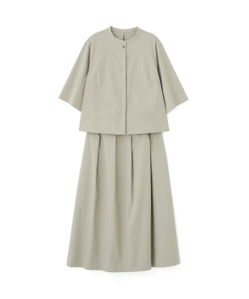 human woman / ヒューマンウーマン ワンピース | ◆リネン混ストレッチタンブラーセットアップ | 詳細1