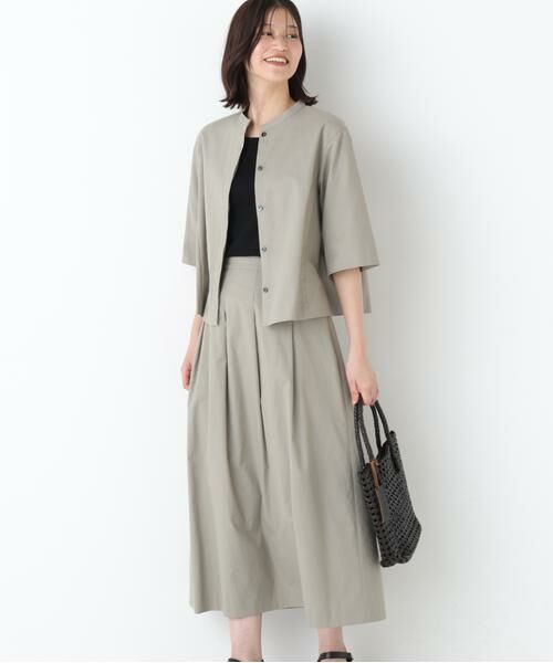 human woman / ヒューマンウーマン ワンピース | ◆リネン混ストレッチタンブラーセットアップ | 詳細2