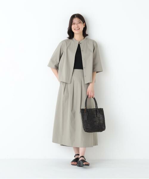 human woman / ヒューマンウーマン ワンピース | ◆リネン混ストレッチタンブラーセットアップ | 詳細3