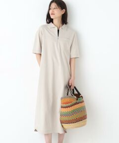 human woman / ヒューマンウーマン ワンピース | ◆ハーフジップカットソーワンピース