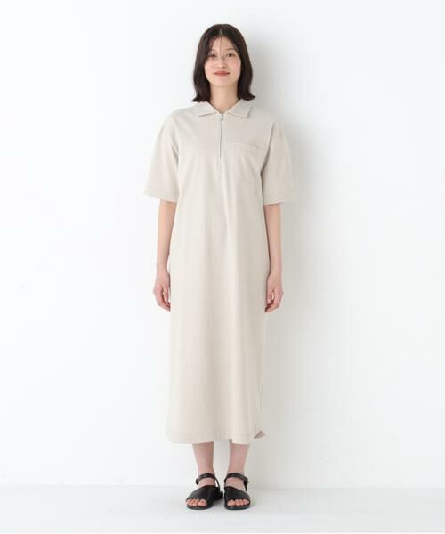 human woman / ヒューマンウーマン ワンピース | ◆ハーフジップカットソーワンピース | 詳細11