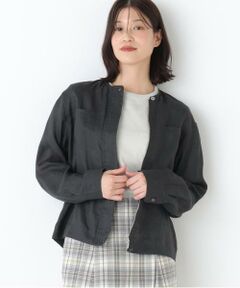 ハードマンリネンノーカラーブルゾン