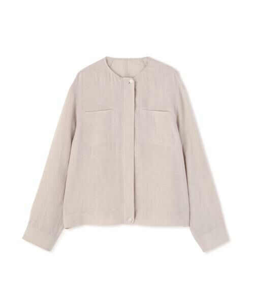human woman / ヒューマンウーマン ブルゾン | ハードマンリネンノーカラーブルゾン | 詳細1
