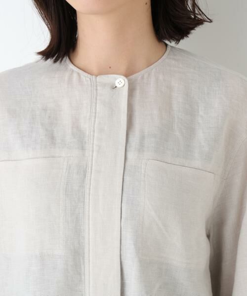 human woman / ヒューマンウーマン ブルゾン | ハードマンリネンノーカラーブルゾン | 詳細7