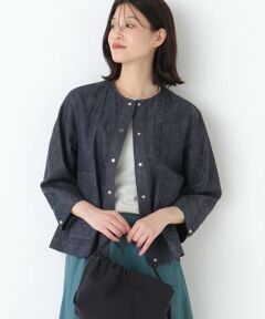 human woman / ヒューマンウーマン ブルゾン | ◆綿麻ライトオンスデニムブルゾン