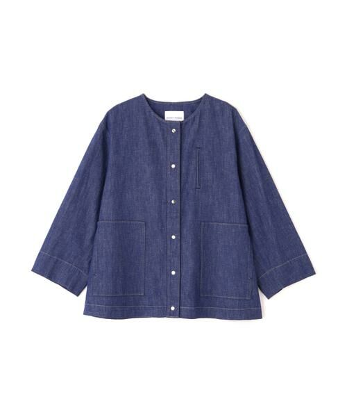 human woman / ヒューマンウーマン ブルゾン | ◆綿麻ライトオンスデニムブルゾン | 詳細1