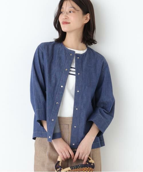 human woman / ヒューマンウーマン ブルゾン | ◆綿麻ライトオンスデニムブルゾン | 詳細2