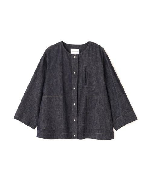 human woman / ヒューマンウーマン ブルゾン | ◆綿麻ライトオンスデニムブルゾン | 詳細6