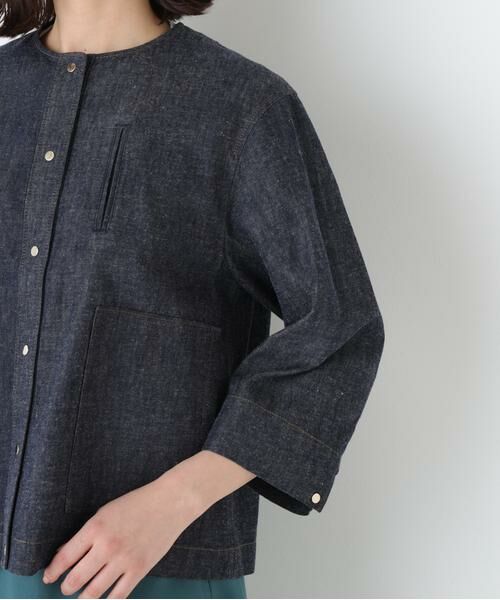 human woman / ヒューマンウーマン ブルゾン | ◆綿麻ライトオンスデニムブルゾン | 詳細13