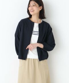 human woman / ヒューマンウーマン ブルゾン | ◆ラッセルチェックレースジップブルゾン