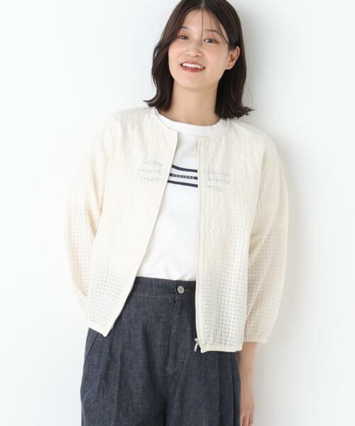 human woman / ヒューマンウーマン ブルゾン | ◆ラッセルチェックレースジップブルゾン | 詳細2