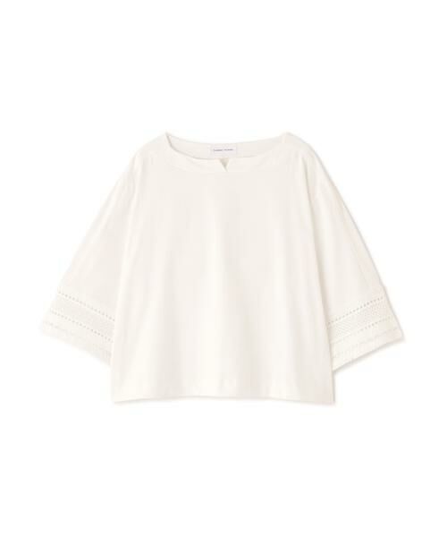 human woman / ヒューマンウーマン カットソー | ◆袖レース強撚糸ＴＯＰＳ | 詳細1