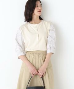 human woman / ヒューマンウーマン カットソー | ◆カットジャガードストライプトップス