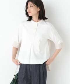 human woman / ヒューマンウーマン カットソー | ◆異素材使い配色プルオーバー