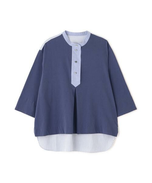 human woman / ヒューマンウーマン カットソー | ◆異素材使い配色プルオーバー | 詳細1