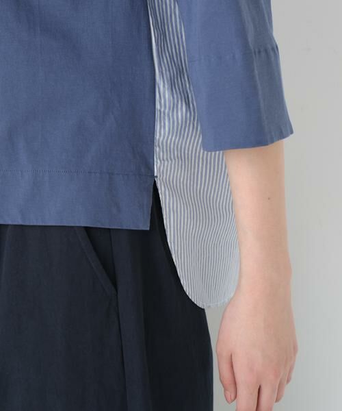 human woman / ヒューマンウーマン カットソー | ◆異素材使い配色プルオーバー | 詳細10