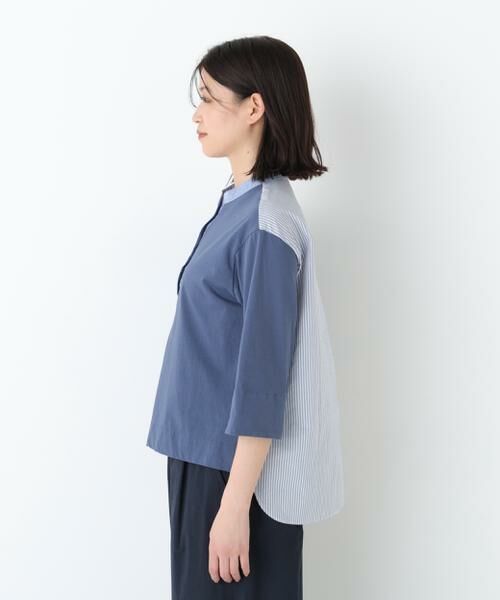 human woman / ヒューマンウーマン カットソー | ◆異素材使い配色プルオーバー | 詳細5