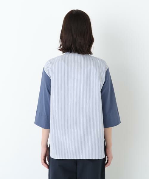 human woman / ヒューマンウーマン カットソー | ◆異素材使い配色プルオーバー | 詳細6